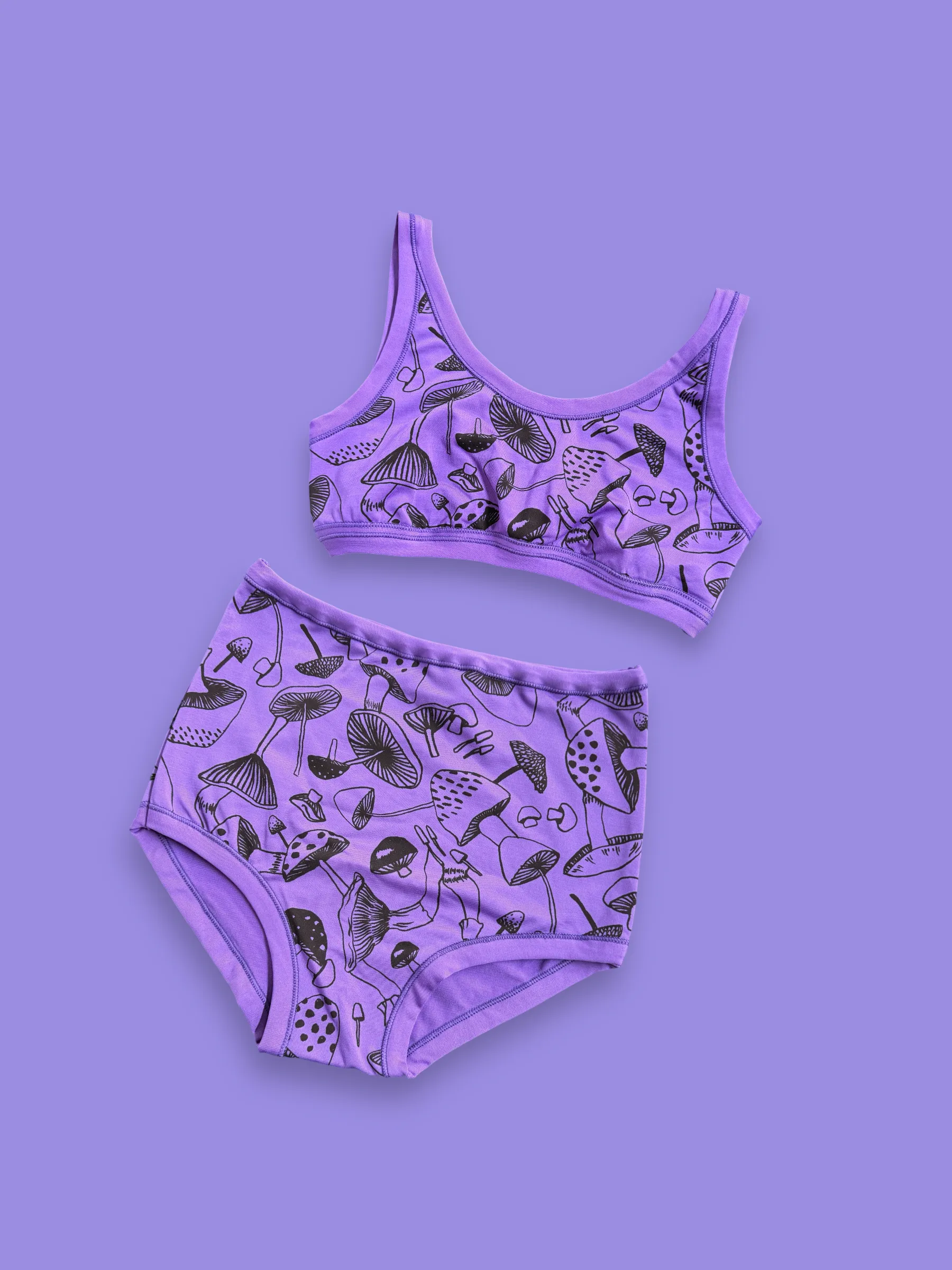 Swim High Waist Bikini Mushrooms