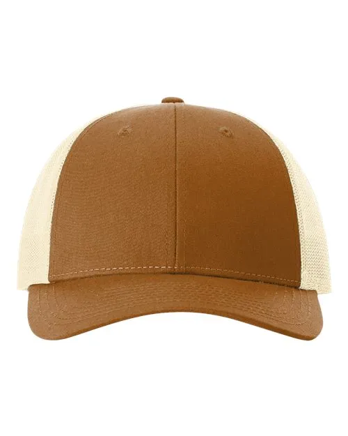 Swing. Swear. Repeat. | Golf Hat | Richardson 112 Leather Patch Hat for  Golfers | Unique Christmas Gift Idea for Golfers