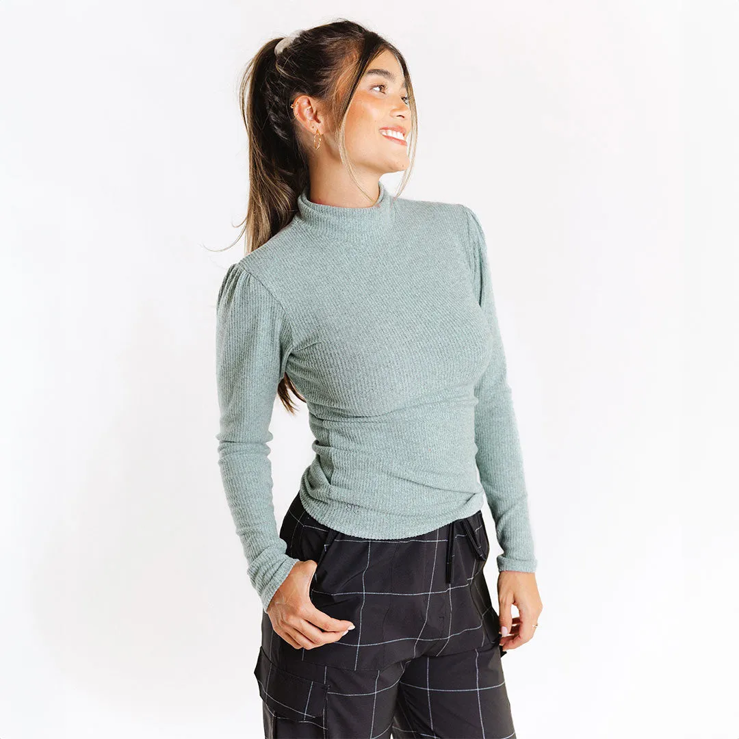 Sydney Turtleneck, Green Mint