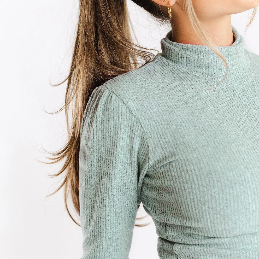 Sydney Turtleneck, Green Mint