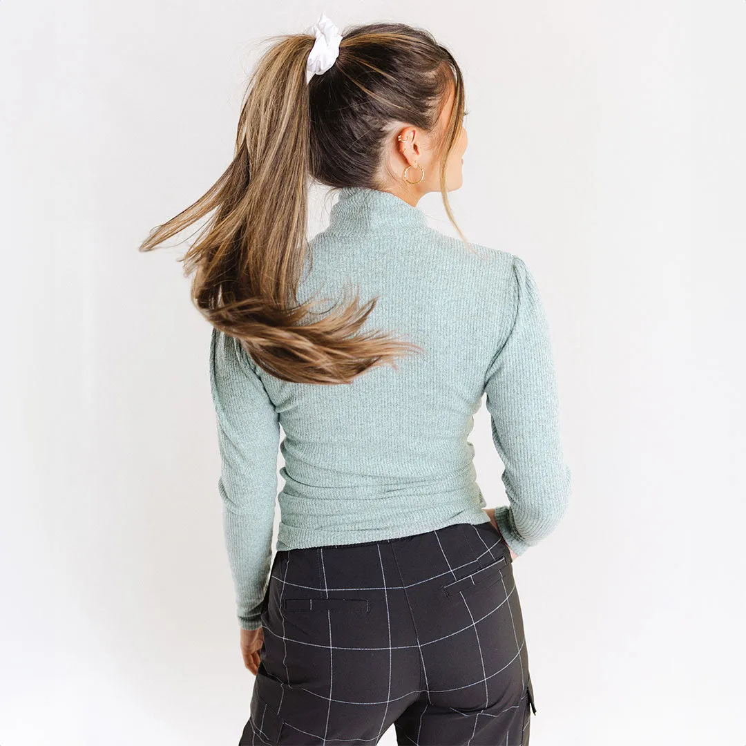 Sydney Turtleneck, Green Mint