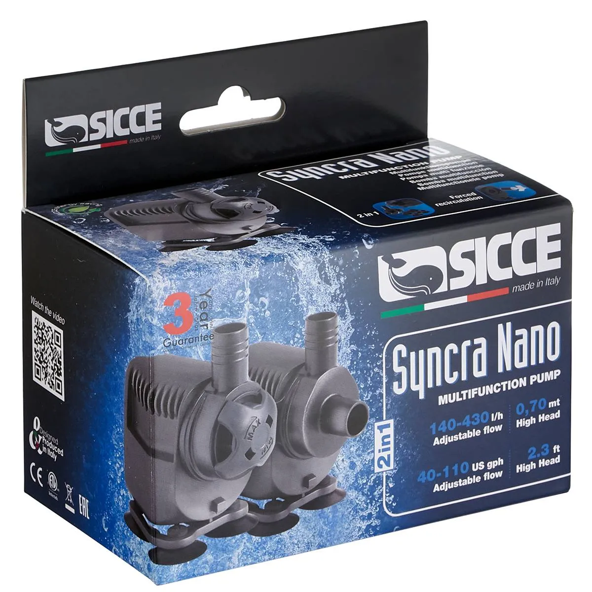 Syncra Nano Pump (110 GPH) - Sicce