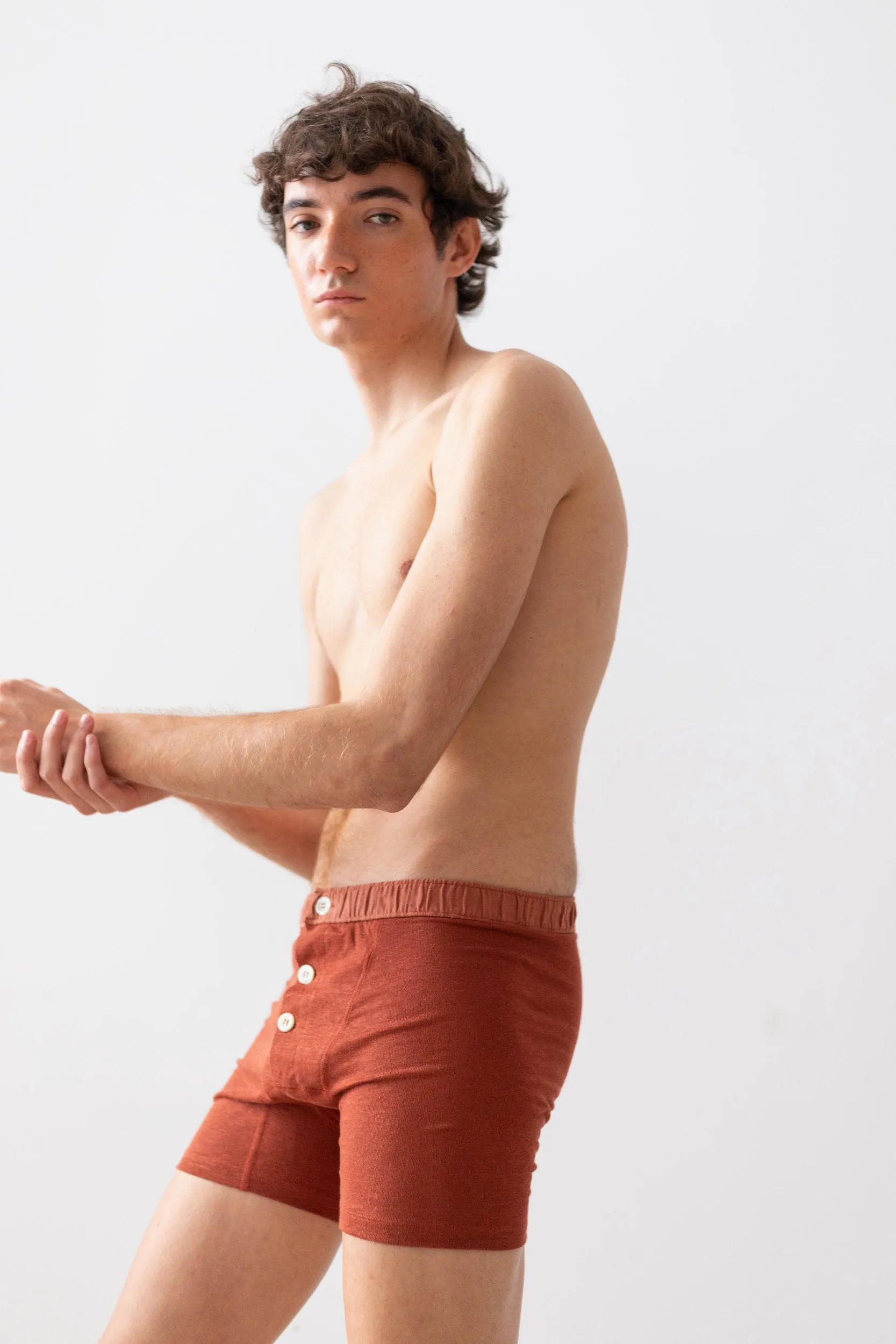 TA-CT GENDERLESS SHORT PANTS - TOMORI - RUST