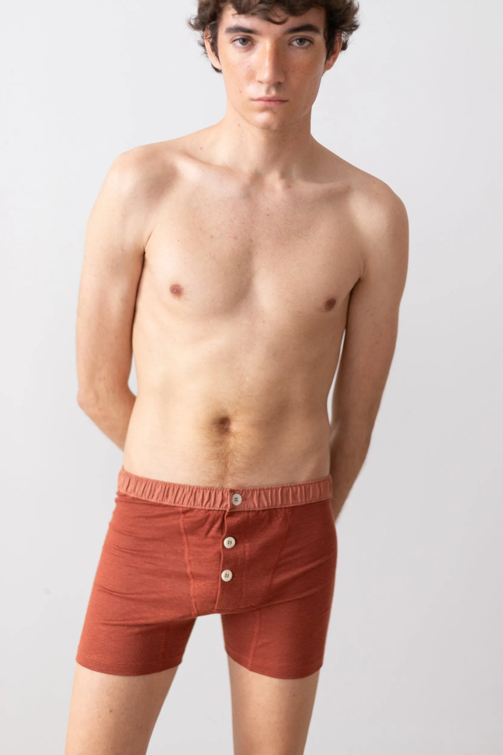 TA-CT GENDERLESS SHORT PANTS - TOMORI - RUST