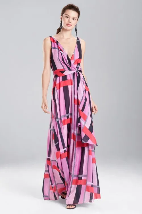 Taisho Stripes Voile Maxi Dress