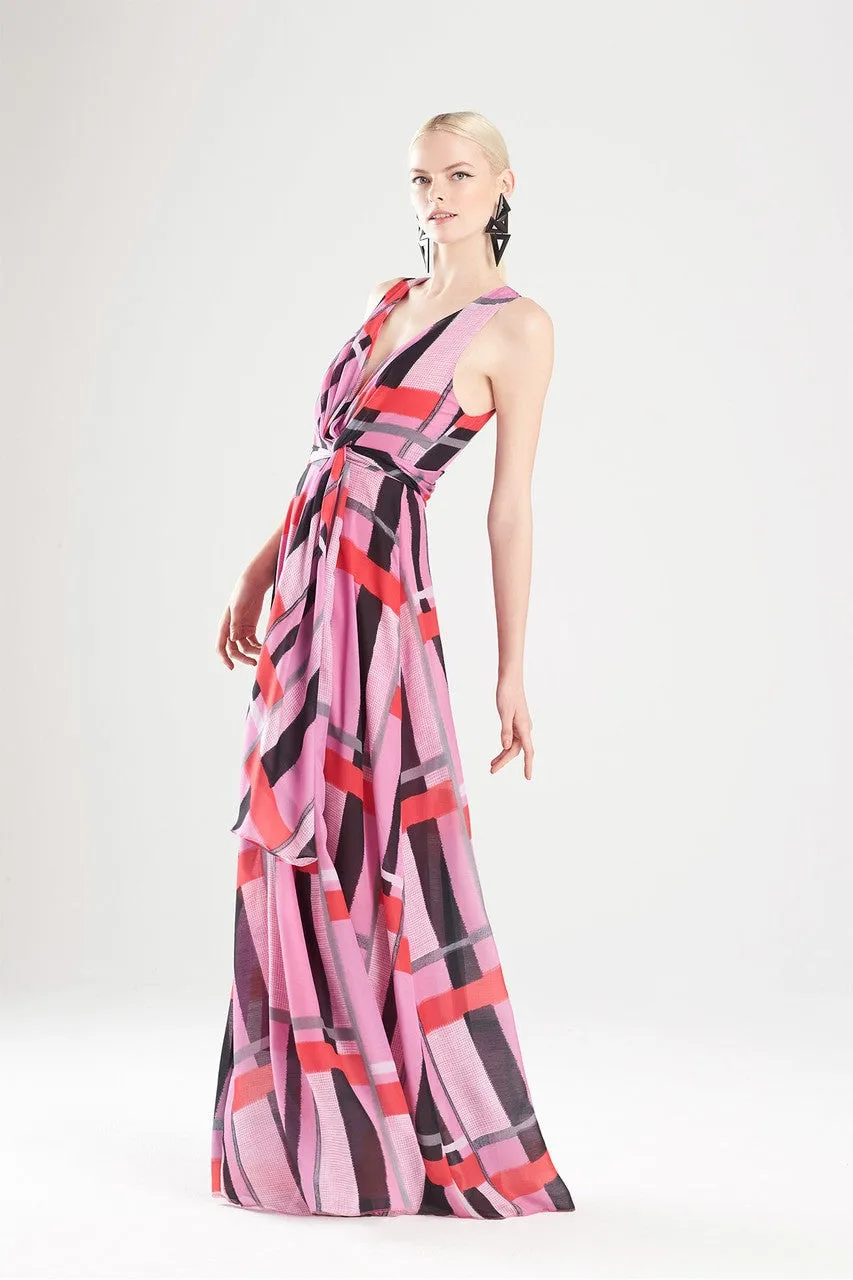 Taisho Stripes Voile Maxi Dress