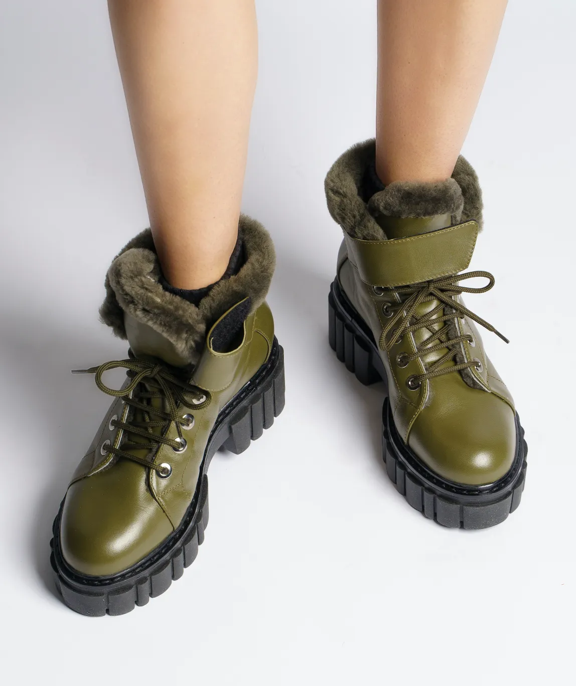 Takara Olive Winter Ankle Boots