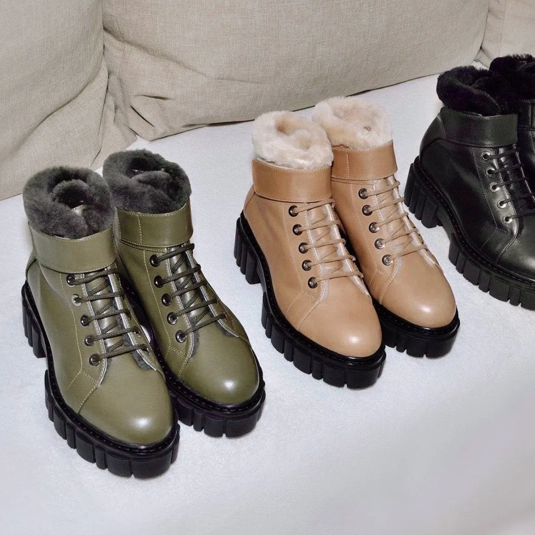 Takara Olive Winter Ankle Boots