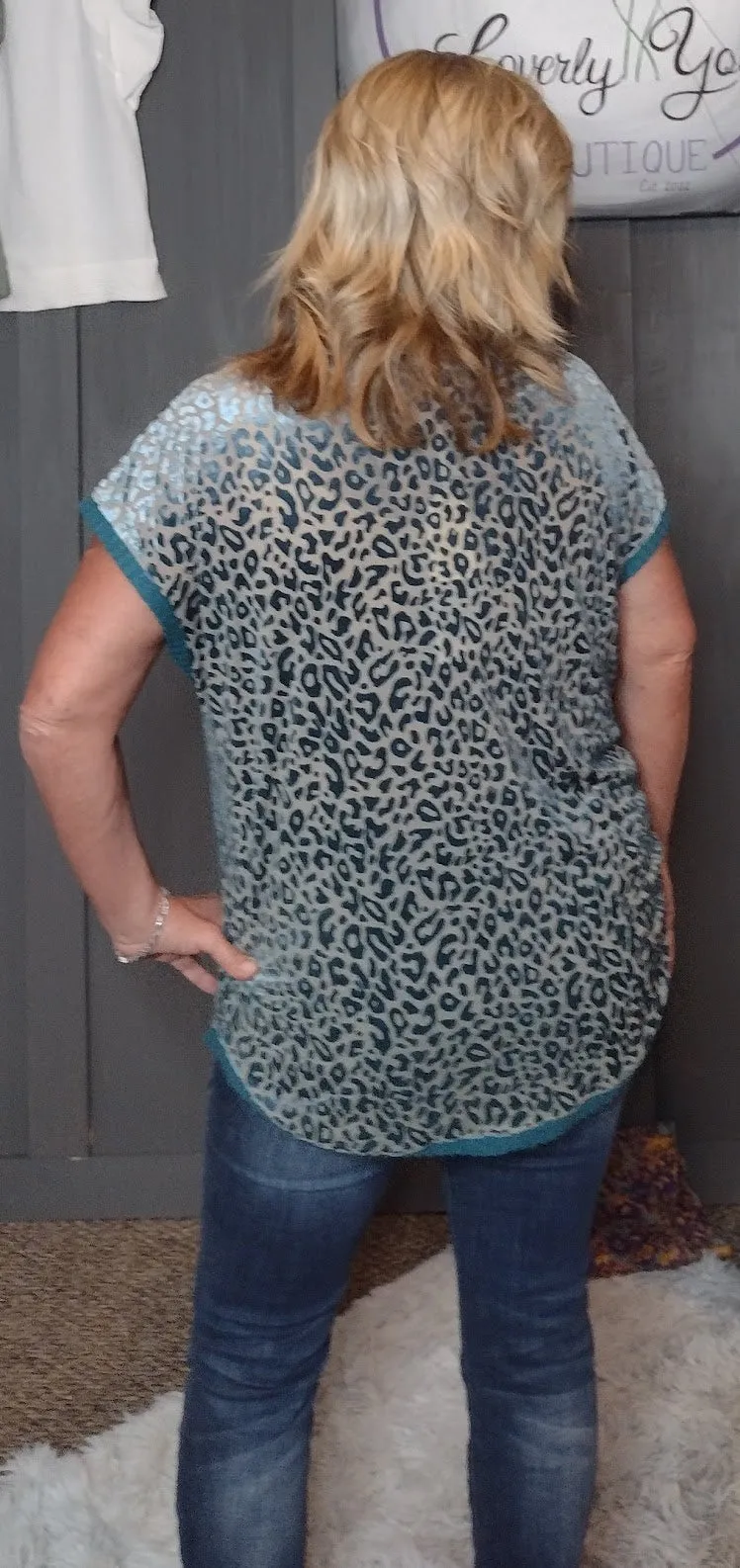 Tallulah Leopard Print Burnout Top