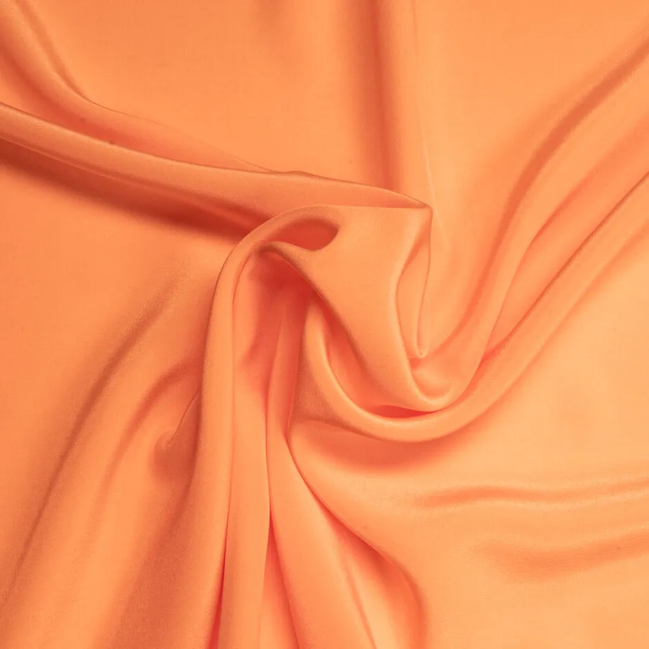 Tangerine Orange Pure Silk Crêpe de Chine