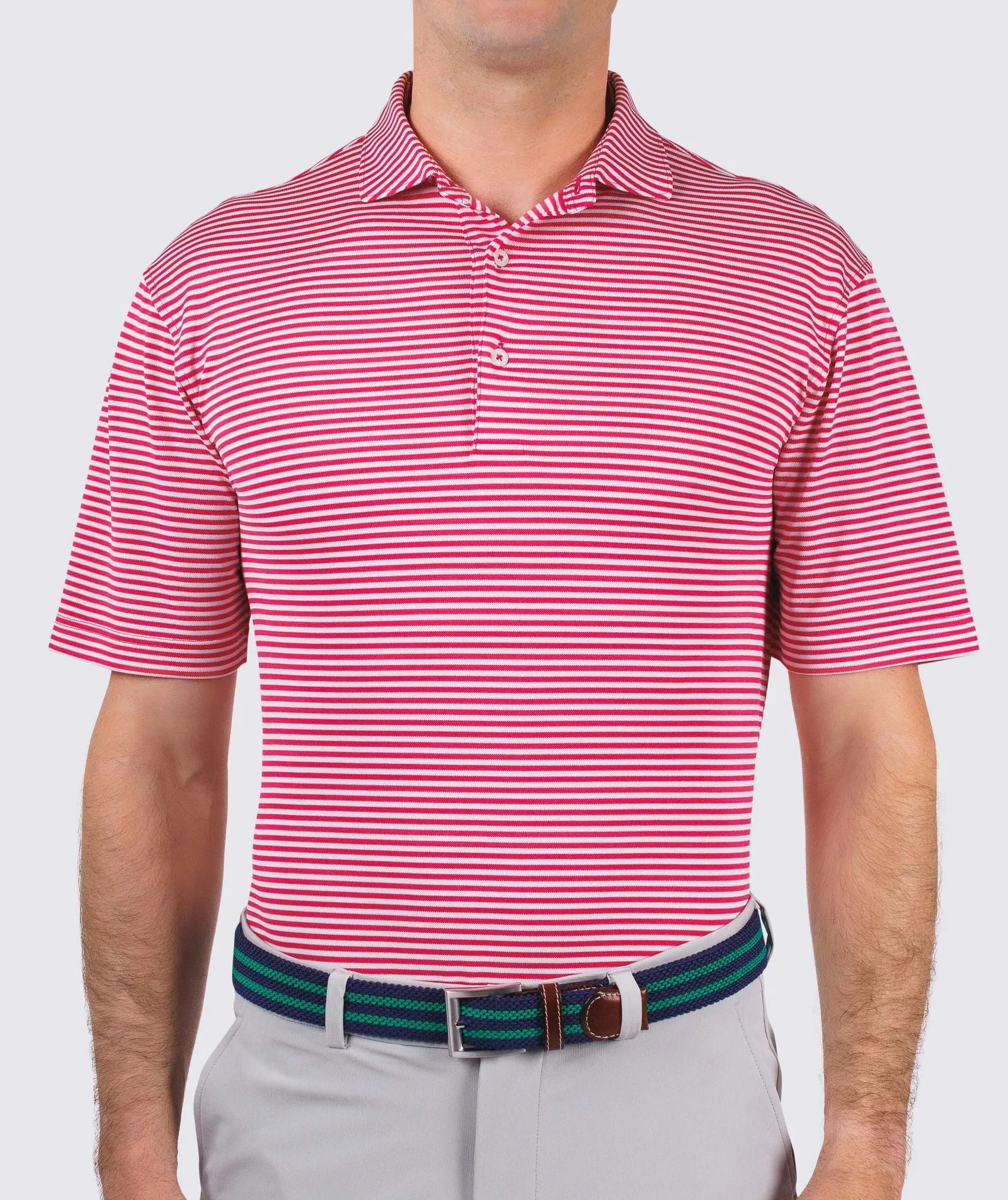 Tanner Stripe Performance Polo - Closeout