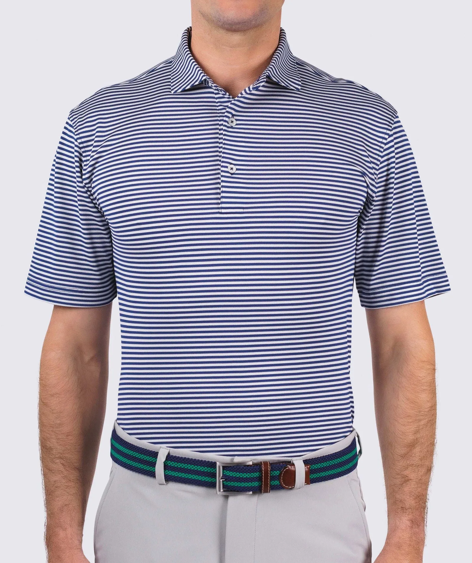 Tanner Stripe Performance Polo