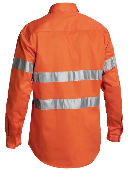 Taped Hi Vis Closed Front Drill Shirt Long Sleeve - BTC6482