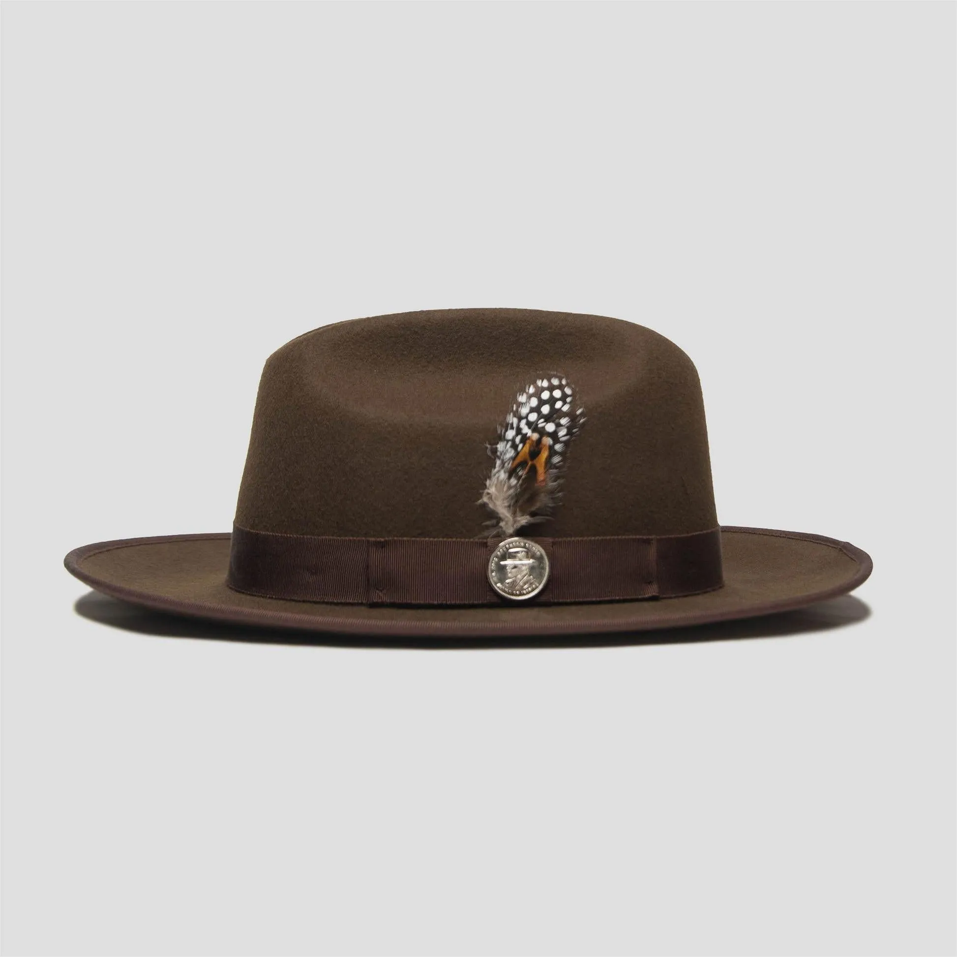 Tasteful Felt Fedora Hat-Chocolate