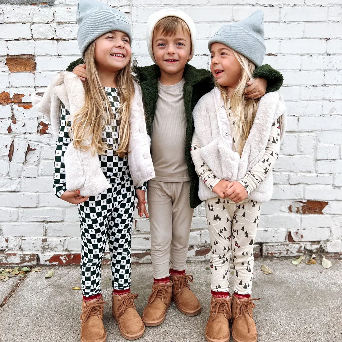 Taupe Ribbed Two-Piece Set