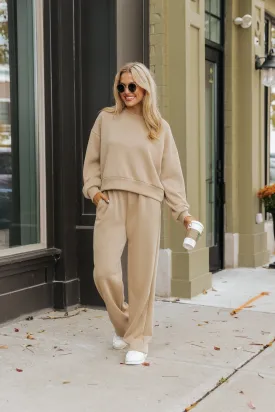 Taupe Scuba Lounge Sweatpants - DOORBUSTER