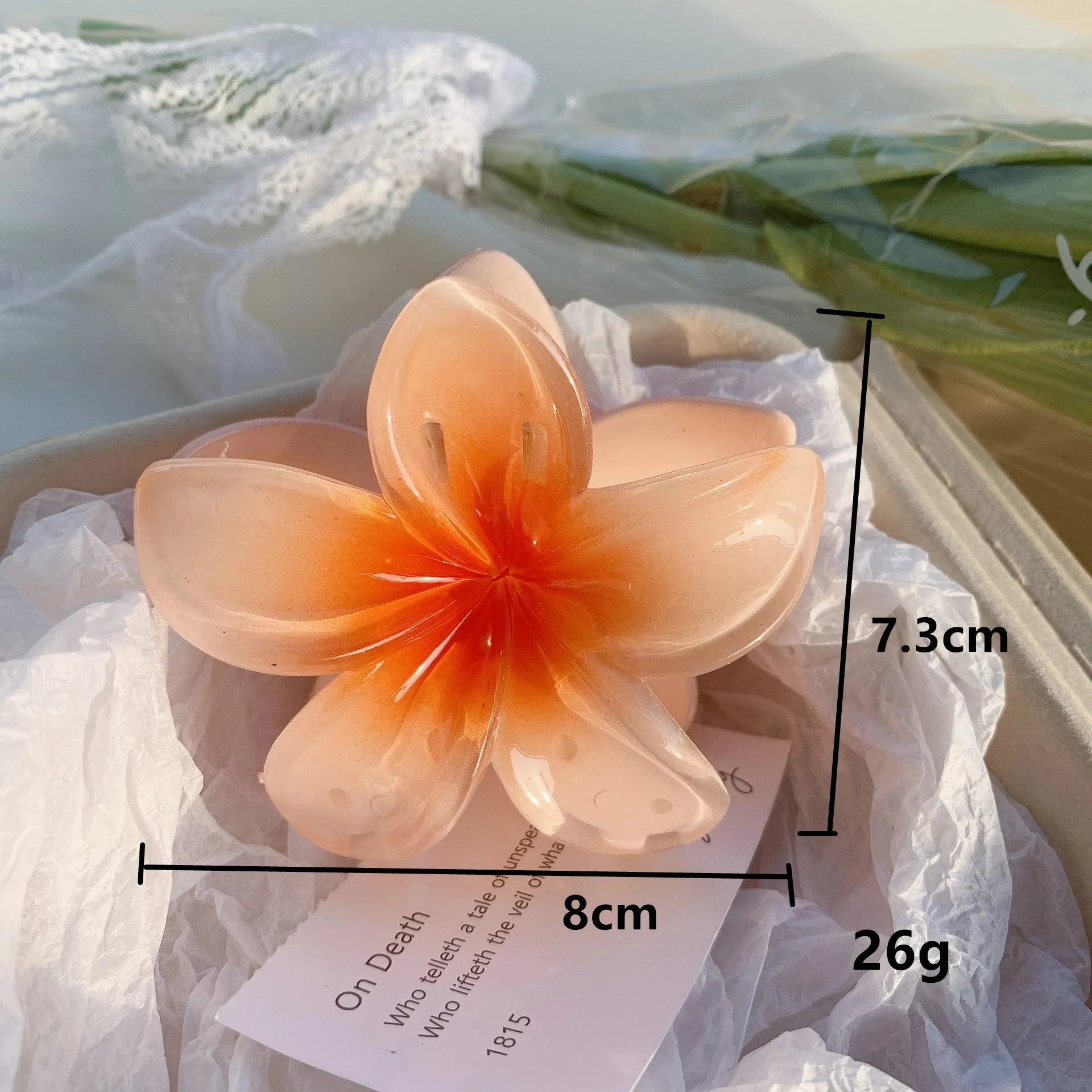 TAVIMART  -  Fashion Women Gradient Flower Hair Clips Vacation Bohemia Egg Flower Hair Clips Barrettes Girls Large Hairpins Hair Accessories