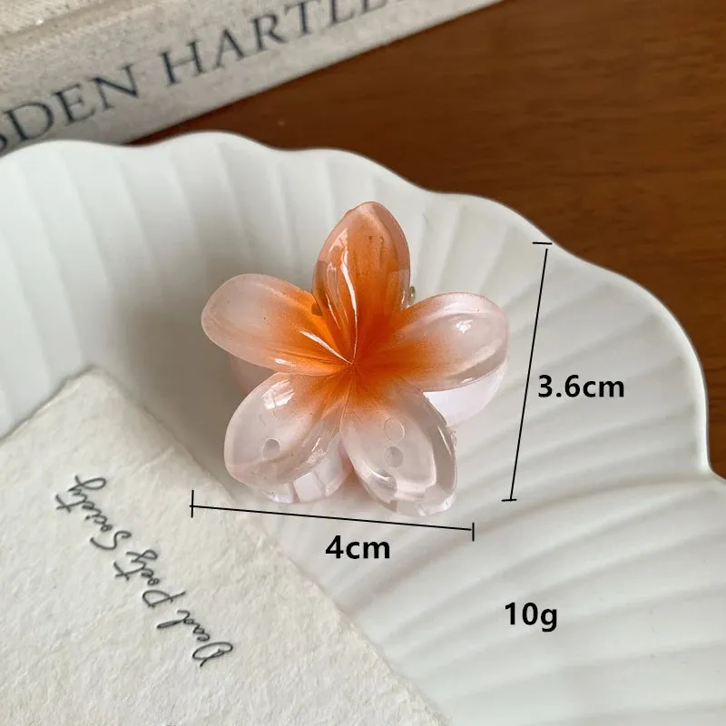 TAVIMART  -  Fashion Women Gradient Flower Hair Clips Vacation Bohemia Egg Flower Hair Clips Barrettes Girls Large Hairpins Hair Accessories