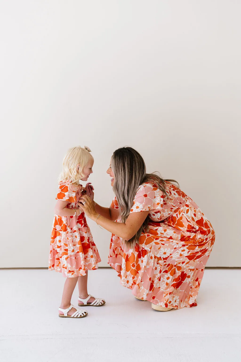 Tayla Dress in Tangerine - Kids