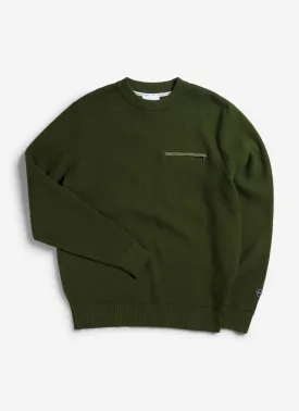 Tech Pique Auxiliary Crew Neck | Cotton | Forest