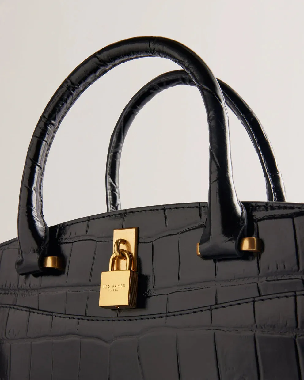 Ted Baker Myfair Medium Padlock Tote Bag | Jet-Black