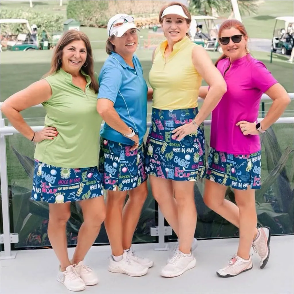 TEE TIME NAVY GOLF SKORT