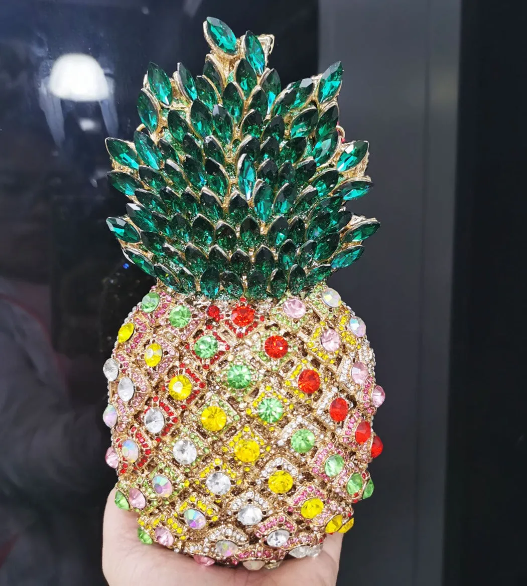 TEEK - Bejeweled Ripe Pineapple Evening Clutch Bags