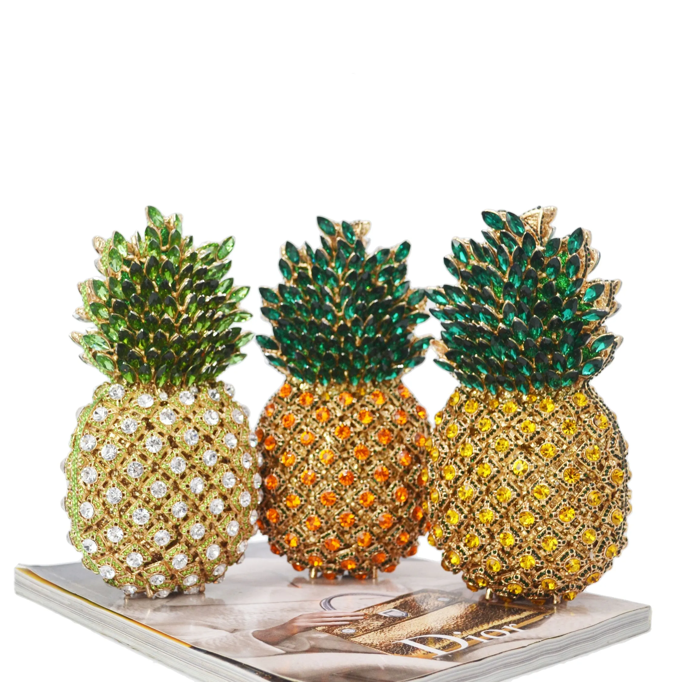 TEEK - Bejeweled Ripe Pineapple Evening Clutch Bags