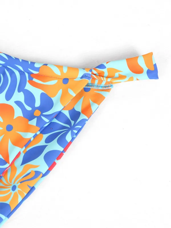 TEEK - Four Piece Backless Printed Bikini