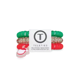 Teleties Hair Tie - Small Band Pack of 3 - Santa Baby (Ships in 1-2 Weeks)