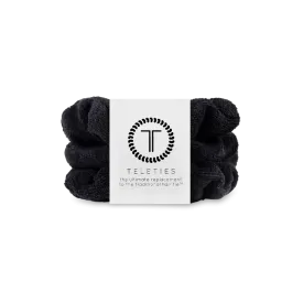 Teleties Terry Cloth Scrunchies - Small Band Pack of 3 - Jet Black