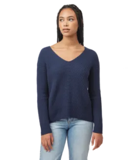 TenTree Womens Highline V-Neck Sweater / Dress Blue