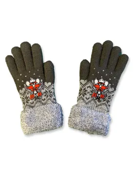 Texas Tech Raider Red Snowflake Grey Gloves