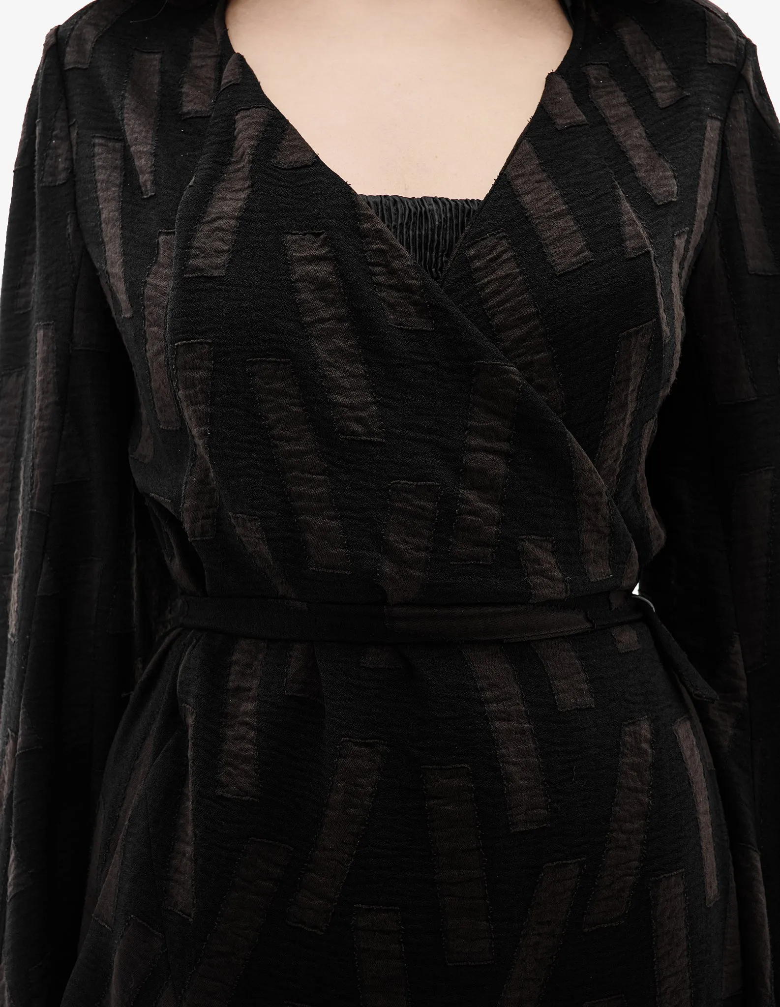 Textured Wrap Dress