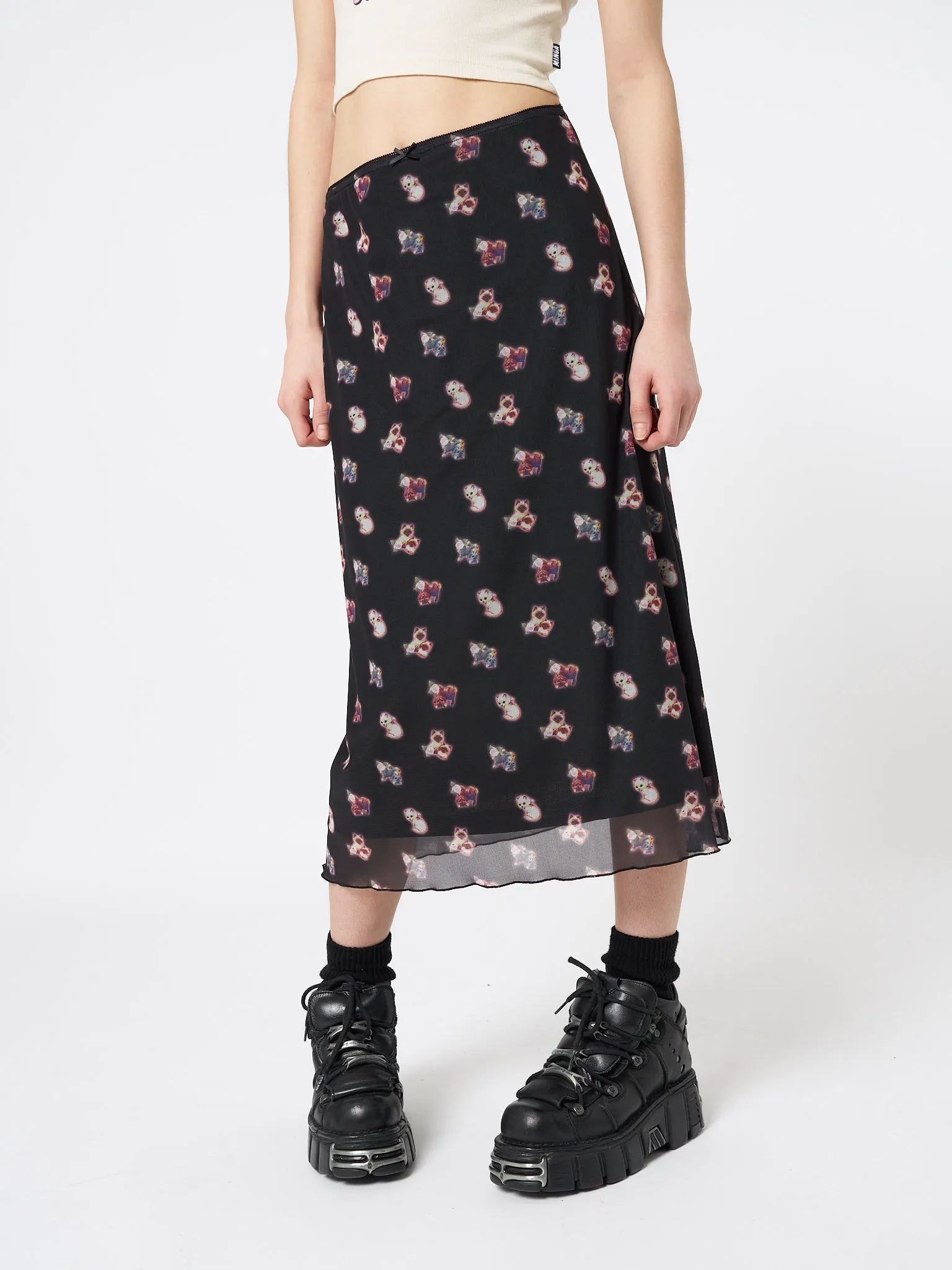 That Cat Girl Midi Mesh Skirt