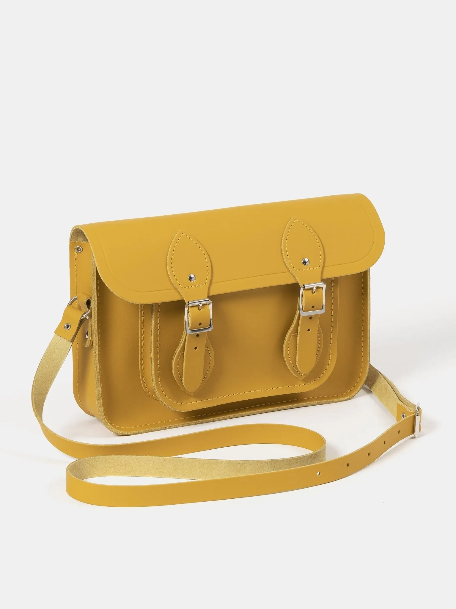 The 11 Inch Satchel - Mustard Matte