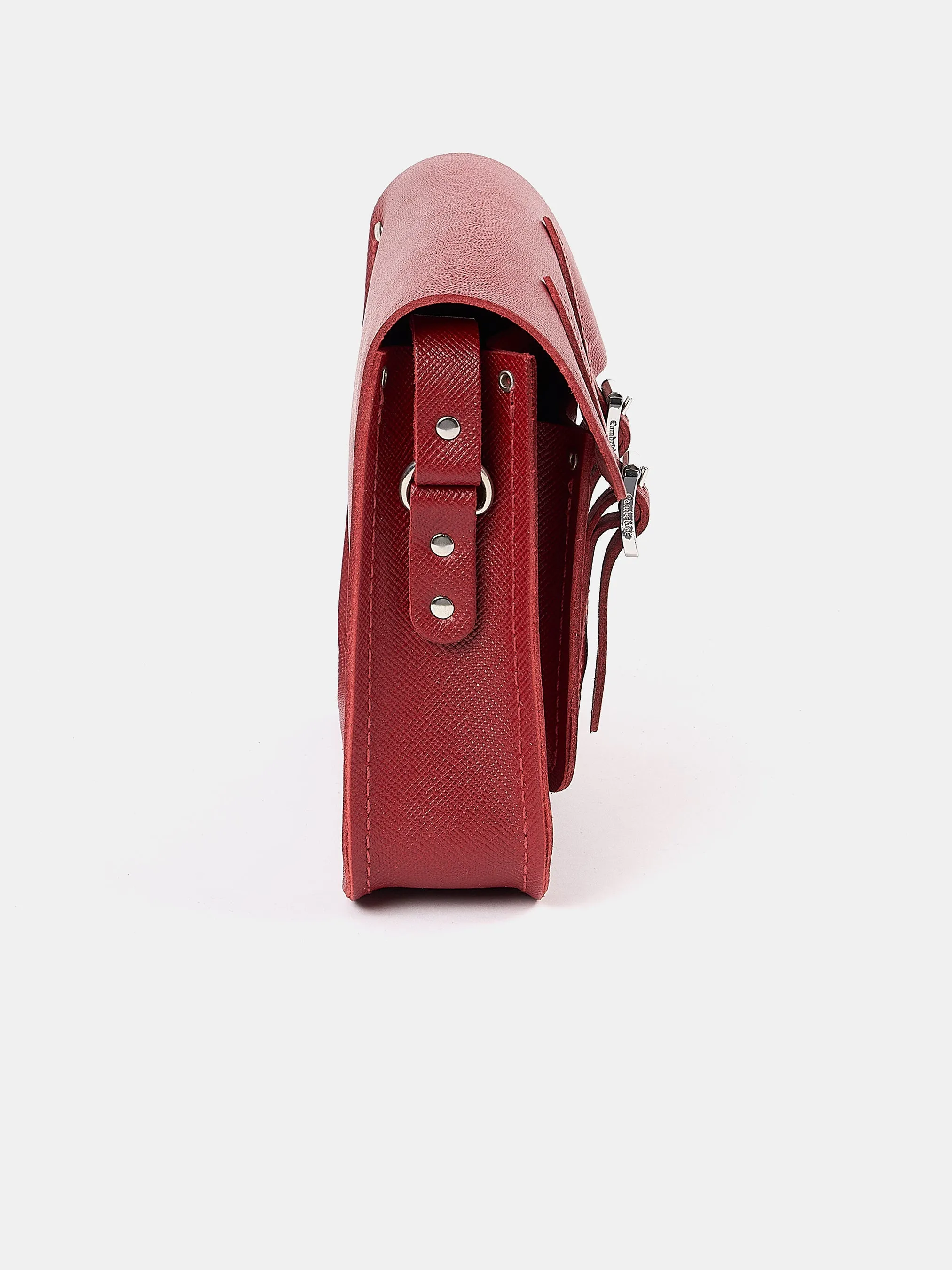 The 11 Inch Satchel - Red Saffiano