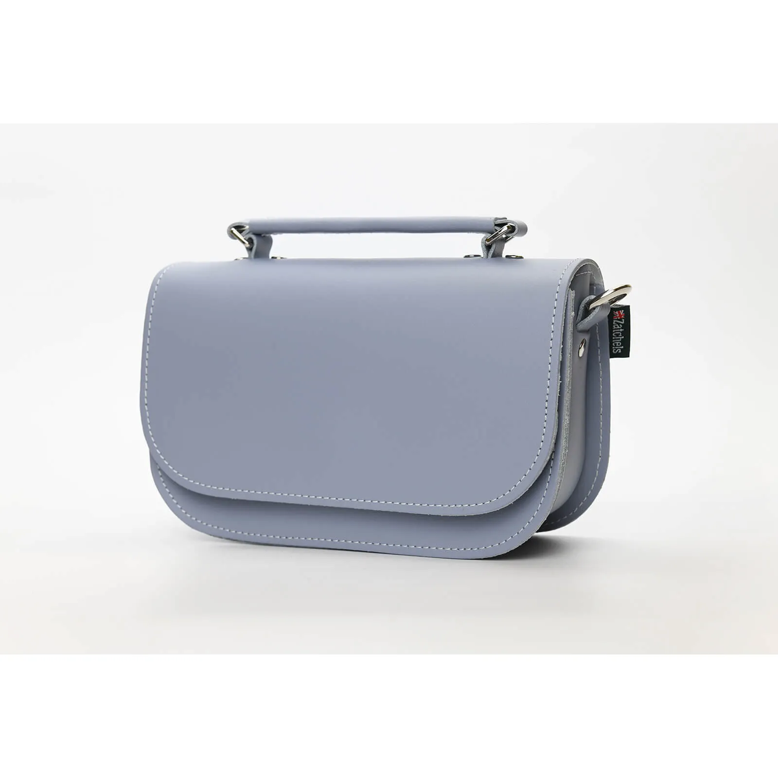 The Aqua - Handmade Leather Bag in  Lilac Grey