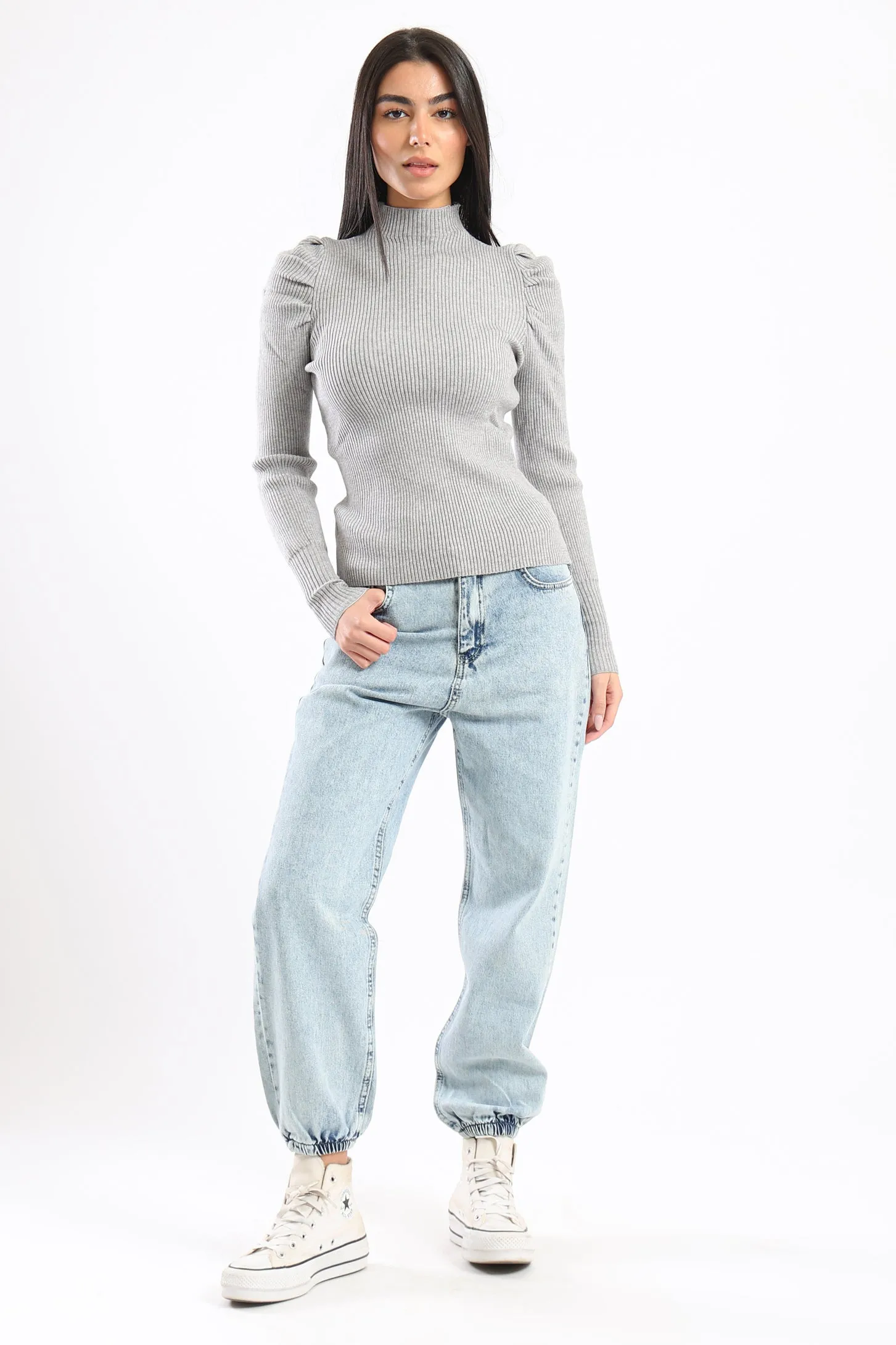 THE BASIC KNIT  - GREY