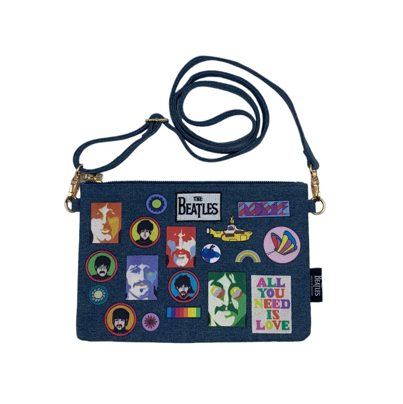 The Beatles Denim Cross Body Bag