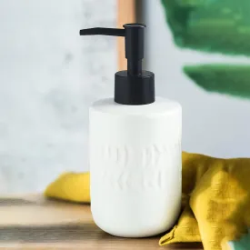 The Better Home 250 ML White Ceramic Liquid Soap Dispenser for Bathroom | Handwash Dispenser | Soap Dispenser for Kitchen | Bathroom Accessories | Handwash Bottle | Hand Wash Dispensers Pump