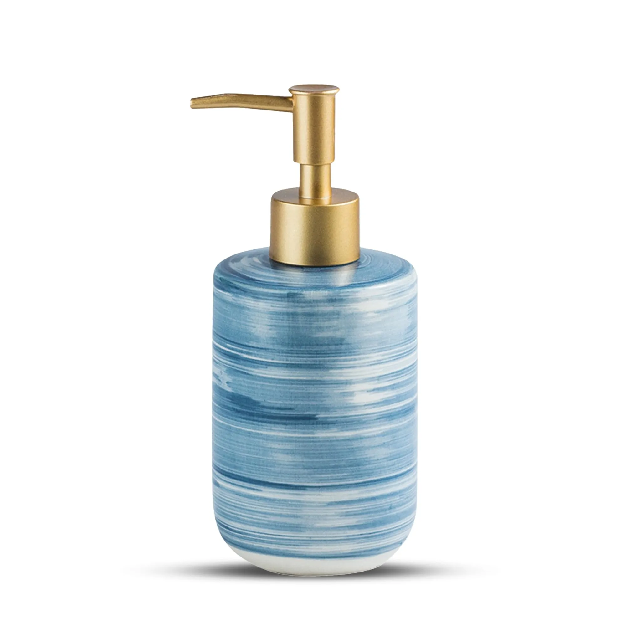 The Better Home 350 ML Blue Ceramic Soap Dispenser for Bathroom | Bathroom Accessories | Handwash Dispenser | Liquid Soap Dispenser for Kitchen | Handwash Bottle | Hand Wash Dispensers Pump