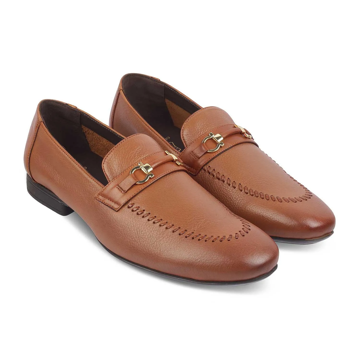 The Bologna Tan Men's Leather Loafers Tresmode