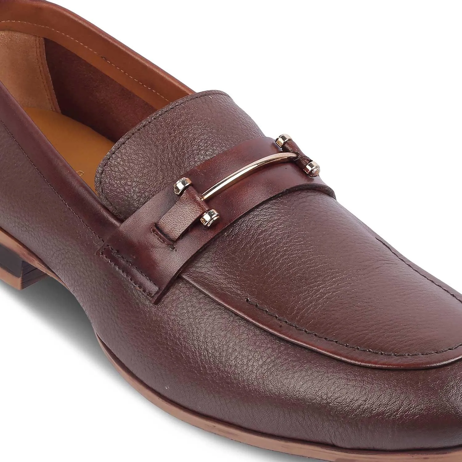 The Bone Brown Men's Leather Loafers Tresmode