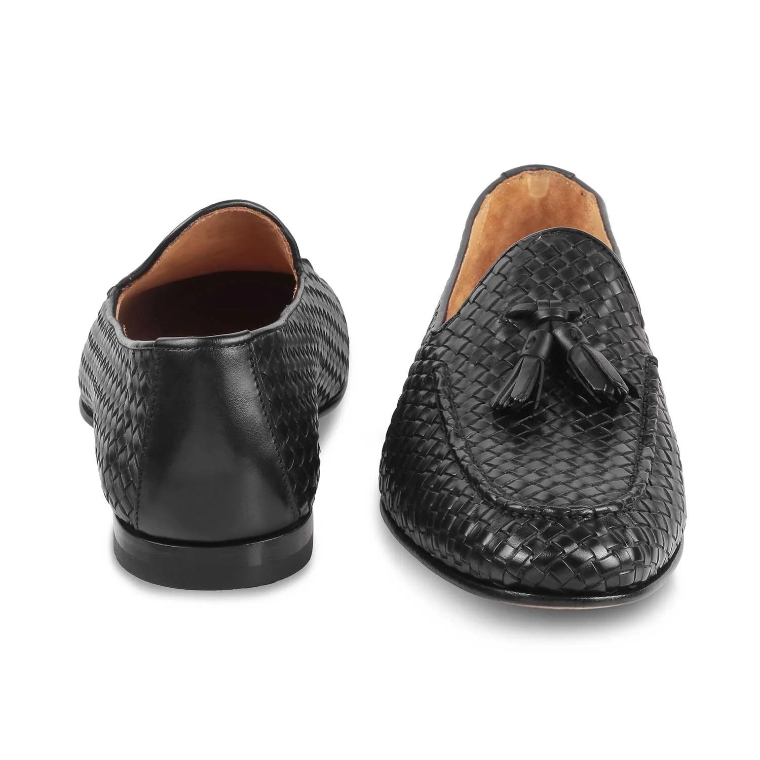 The Brucato Black Men's Handcrafted Leather Loafers Tresmode