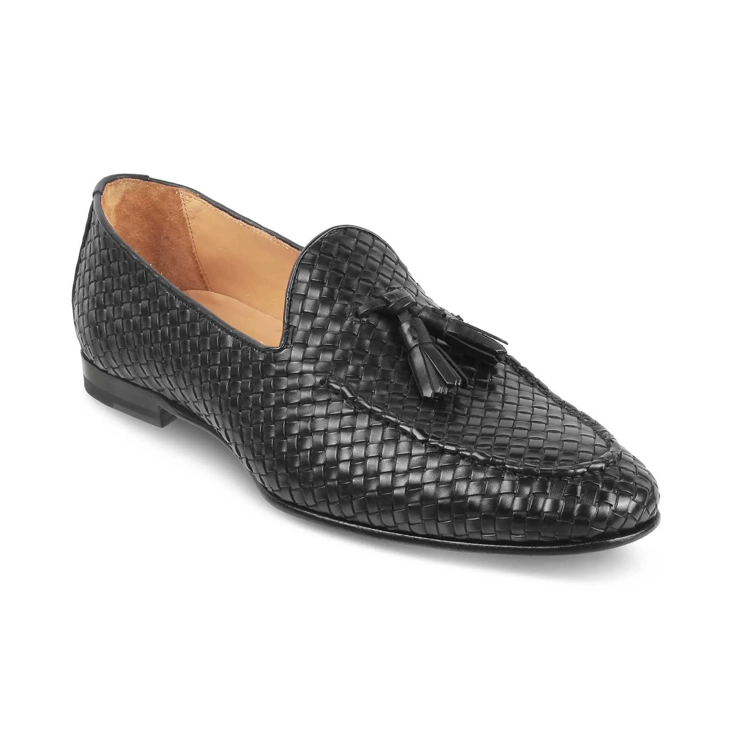 The Brucato Black Men's Handcrafted Leather Loafers Tresmode