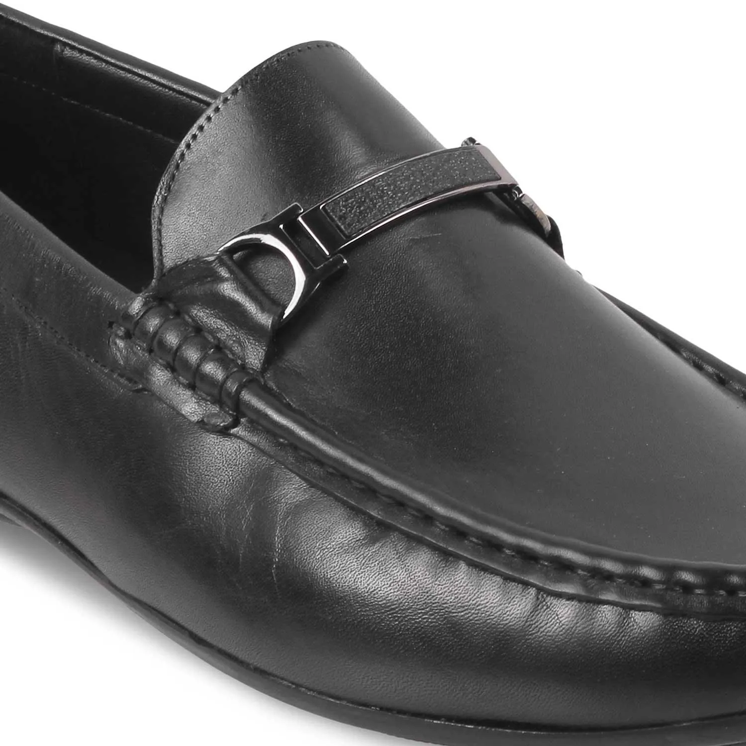 The Cegold Black Men's Leather Driving Loafers Tresmode