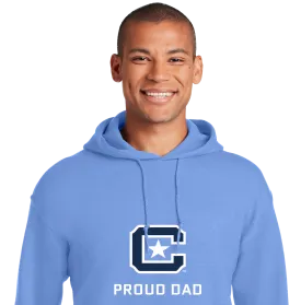 The Citadel Block C Star logo, Proud Dad,  Heavy Blend™ Hooded Sweatshirt