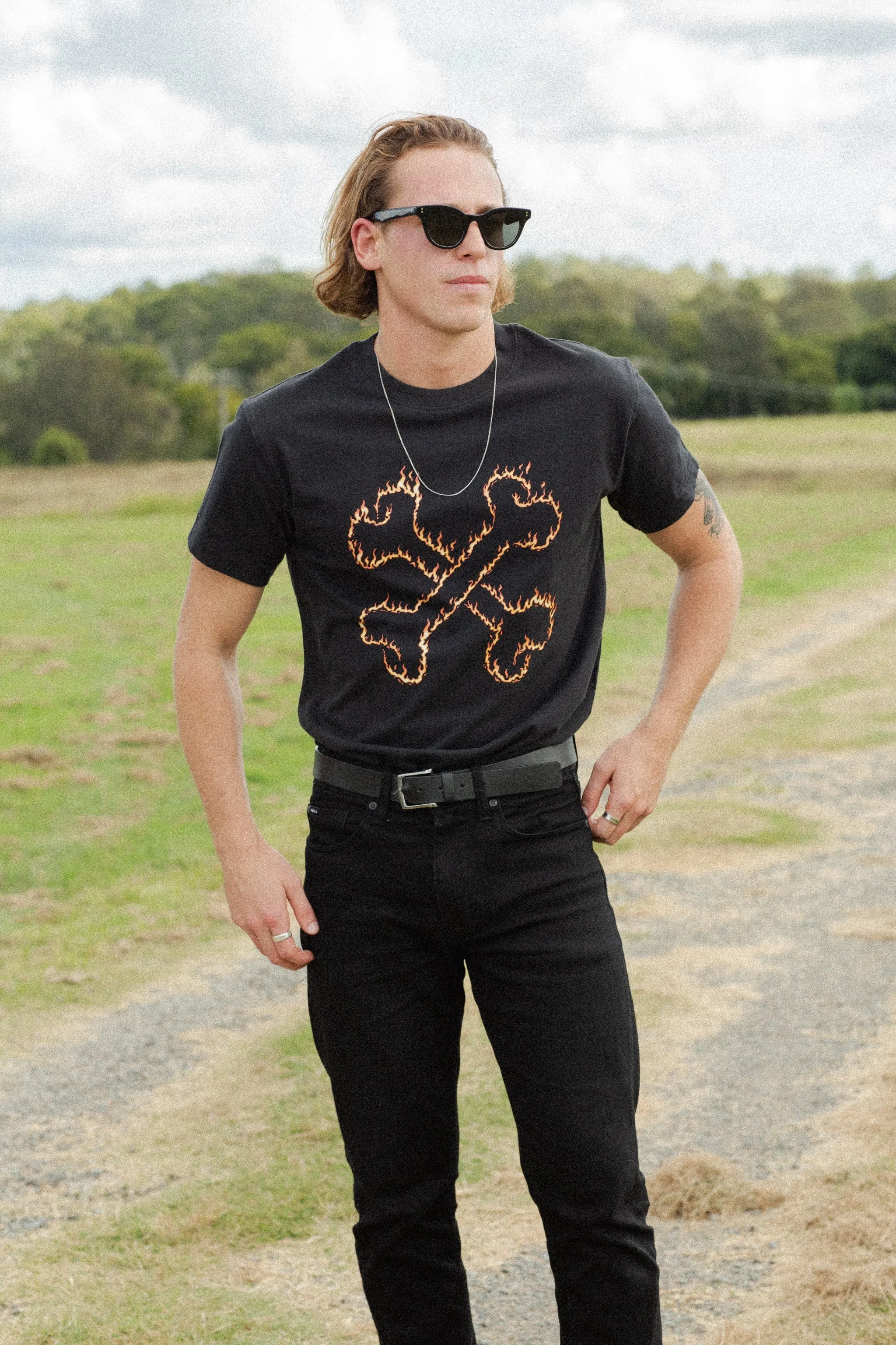 The Flame Tee - Vintage Black