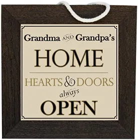 The Grandparent Gift Grandpa Home Sign Grandma Gift: Decorative